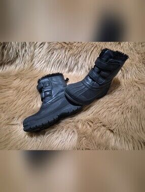 Mid Calf Snow Boot Boys US sz. 1y Cozy Faux Fur Lining